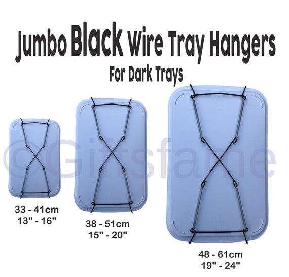 Extra Large Black Wall Display Plate Dish Wire Spring Hanger