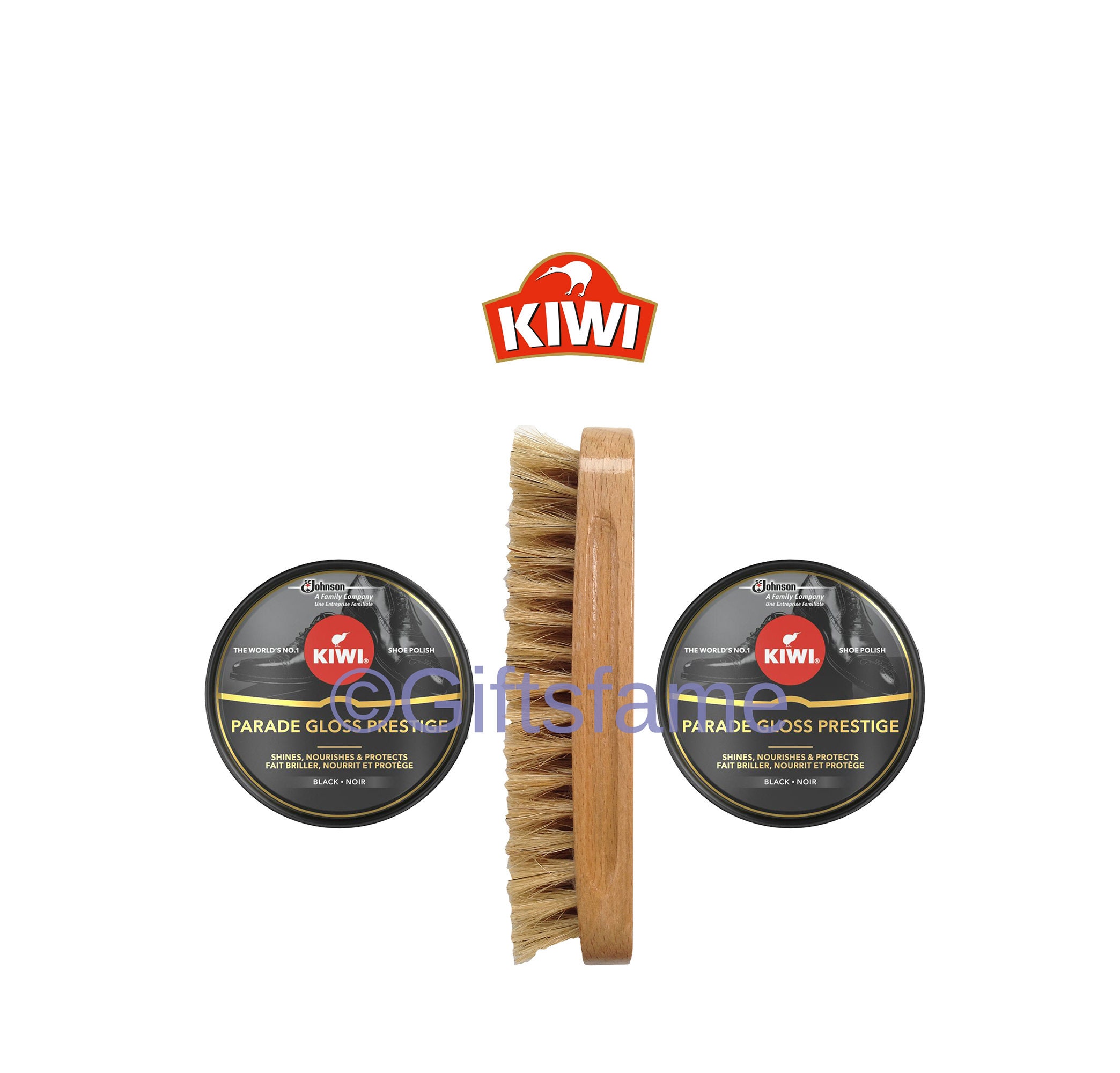 Shoe Care Boot Polishing Cleaning Set Kit With KIWI Shoe Brush and