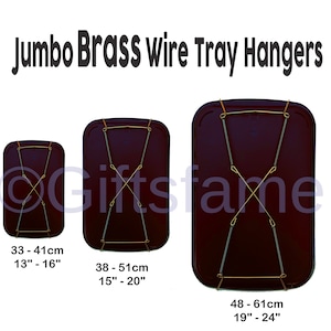 Jumbo Extra Large Brass Wall Display Plate Dish Wire Spring Hanger Holder Mount, Plate Hangers, Wall Hangers, Dish Hangers, In Three Sizes