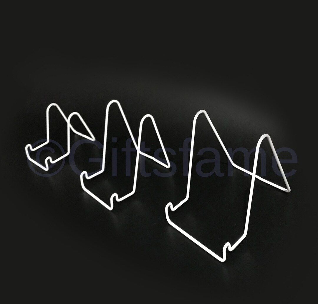 Double Curve Steel Metal Plate Display Stand Metal Dish Rack Plate