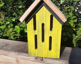 butterfly house, yellow butterfly house, cedar butterfly house, butterfly house built to last, Christmas gift