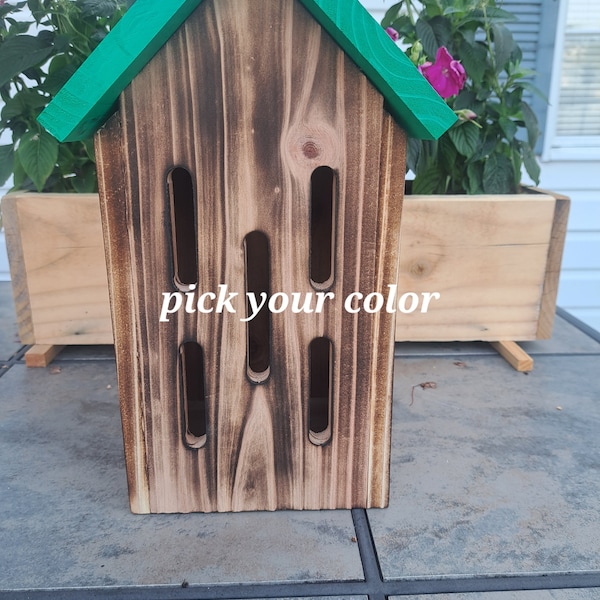 pick your color cedar butterfly house, butterfly attractor, Christmas gift