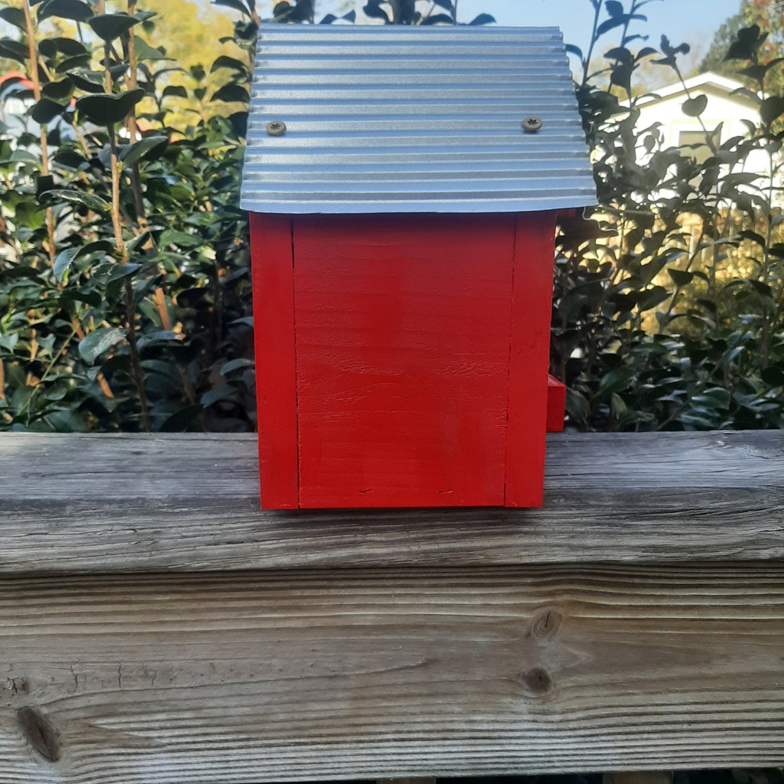 Pick Your Color Cedar Birdhouse Birdhouse With Tin Roof Etsy