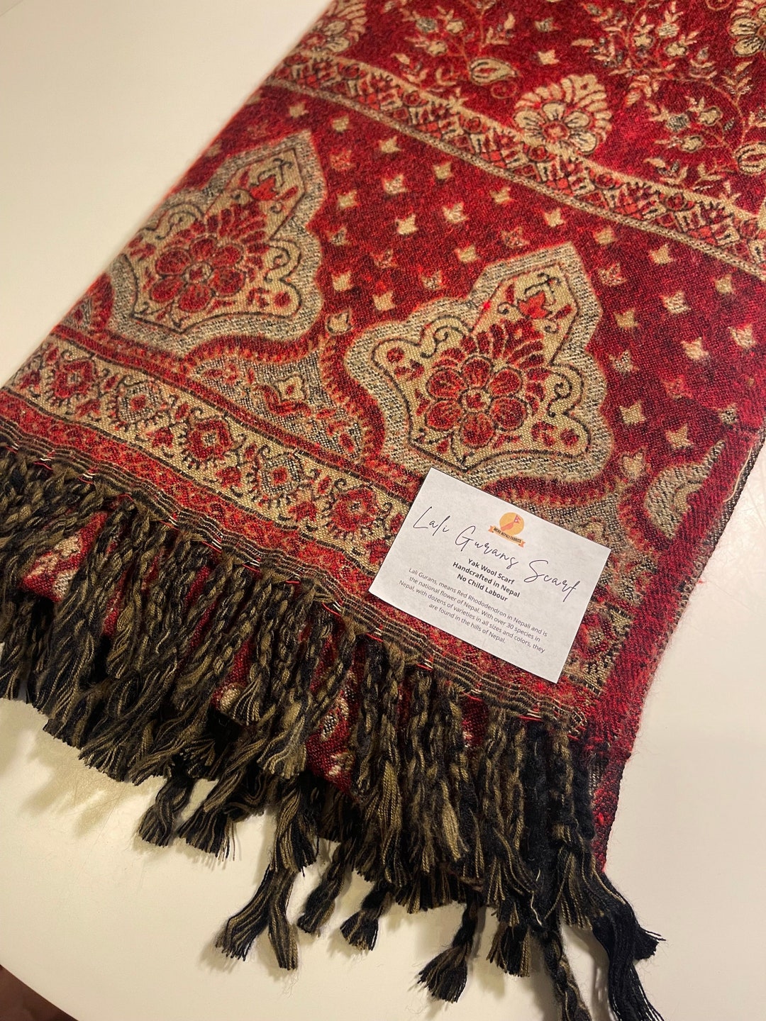 Nepali Yak Wool Scarf Shawl Stole Wrap Himalayan Etsy