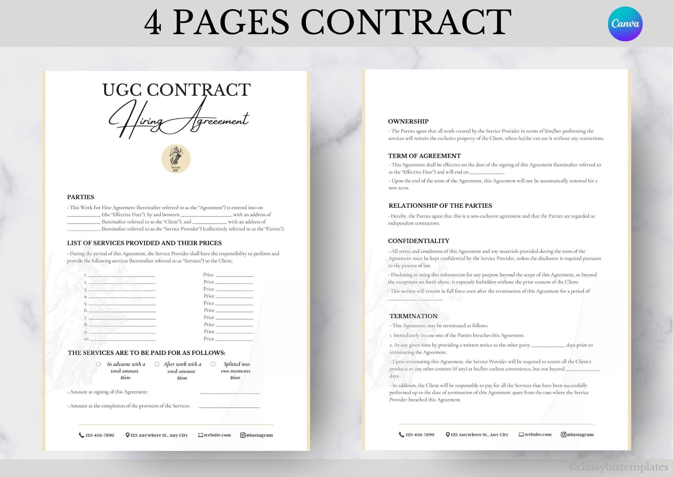 Printable Ugc Contract Template Canva Ugc Creator Contract Etsy Printable Ugc Contract Template Canva Ugc Creator Contract Etsy