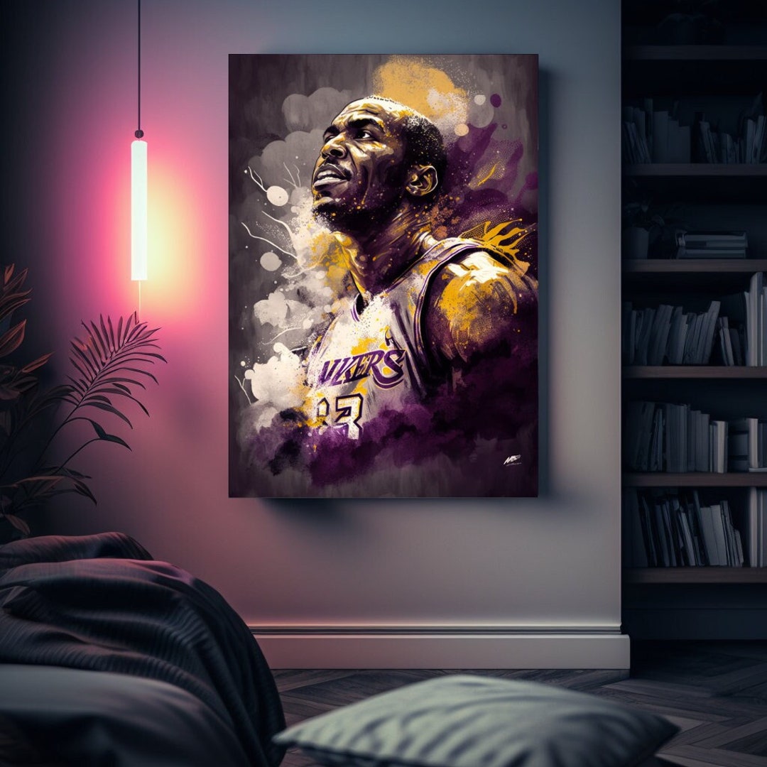Kobe Bryant Canvas Art Artwork of the Legendary Basketball Player for