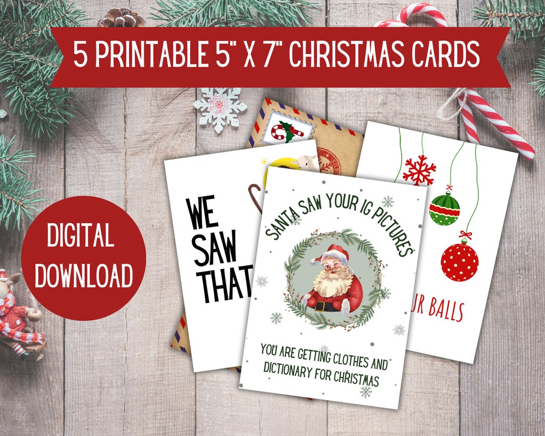 Funny Christmas Cards Funny Cards Merry Christmas Funny - Etsy