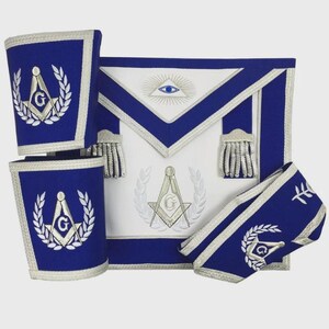 Master Mason Blue Lodge Regalia Set – Königsblau & Silber