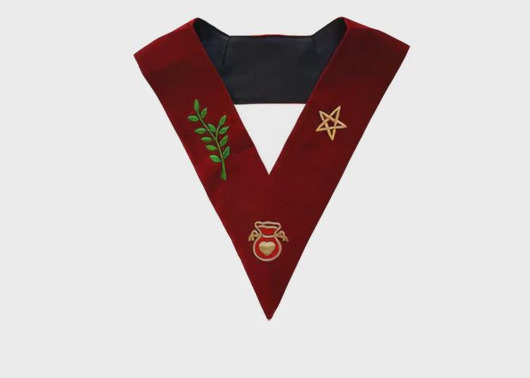 Almoner Scottish Rite Officer Collar – Maroon Velvet - Etsy