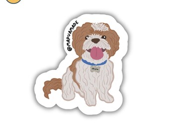 Shih Tzu Lover | Dog Lover | Dogs | Puppies | Dog Sticker | Laptop Sticker | Water Bottle Sticker | Gift for Friend