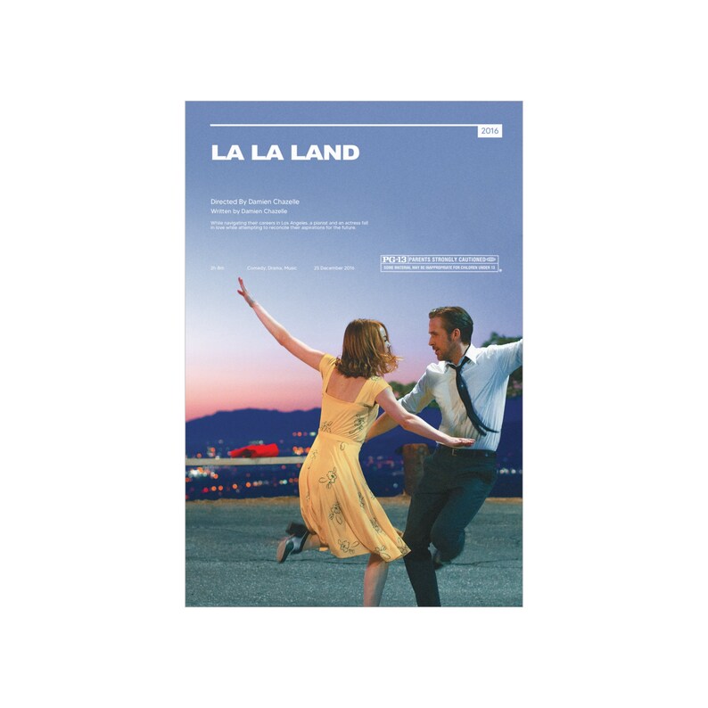 La La Land Cinematic Movie Poster - Etsy