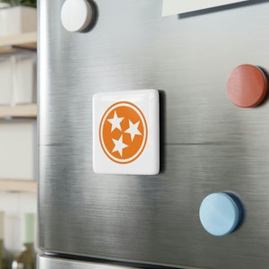 Tennessee Tri-Star White Porcelain Magnet