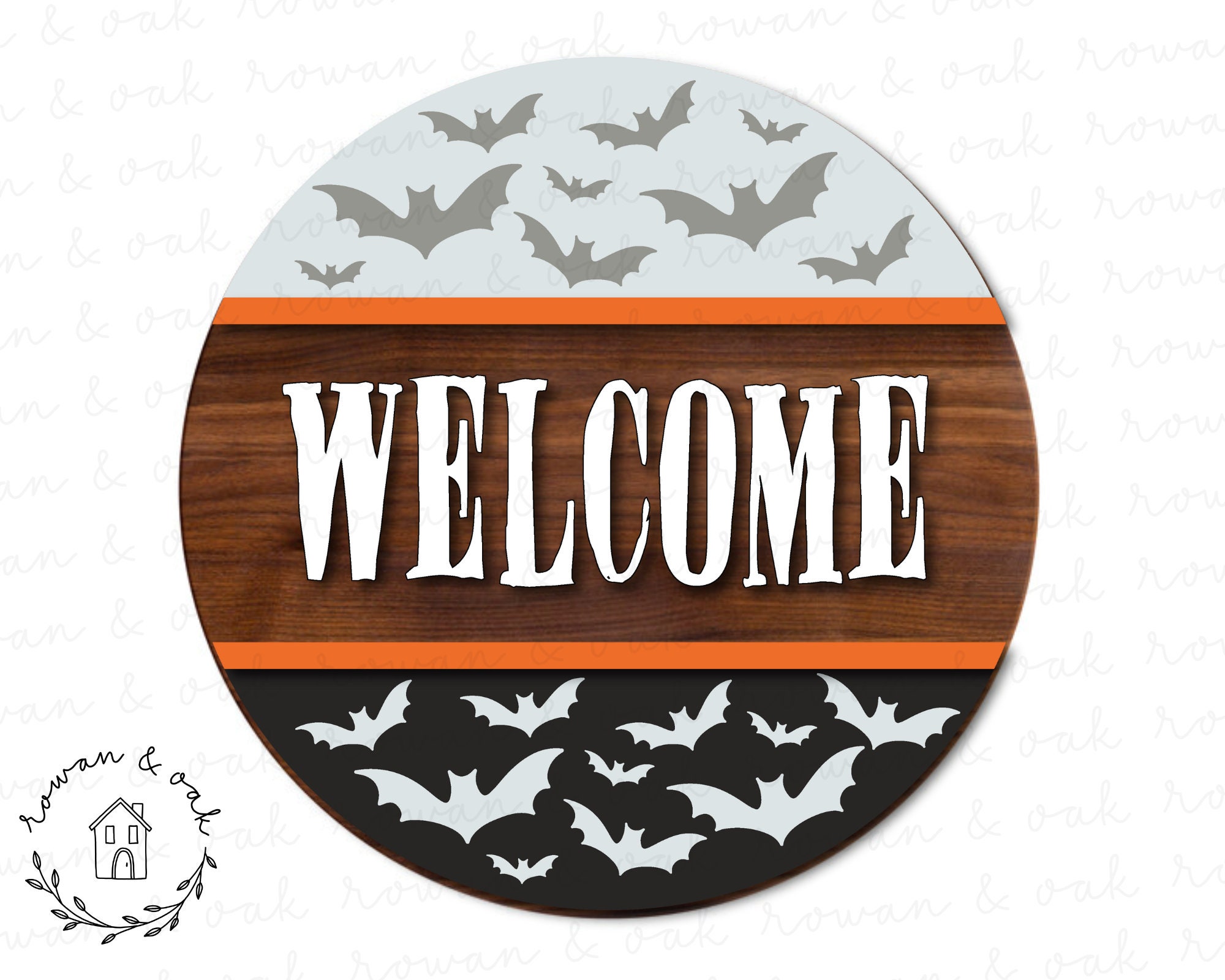 Welcome Halloween Door Hanger SVG | Spooky Welcome Sign SVG | Bat Sign ...