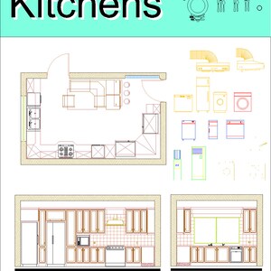 Autocad 2D DWG DXF PDF Kitchen and Baths File,ready Block for Autocad ...