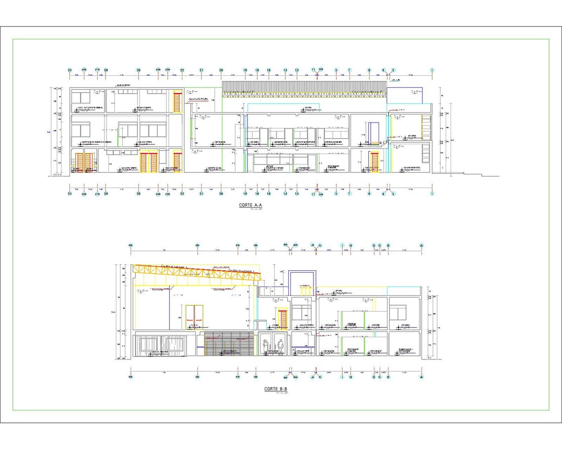 Autocad 2D DWG, DXF PDF Cıtyhallfile,autocad 2D Template - Etsy