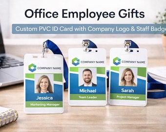 Office Employee Gifts – Custom Logo PVC ID Card, Staff Name Badge