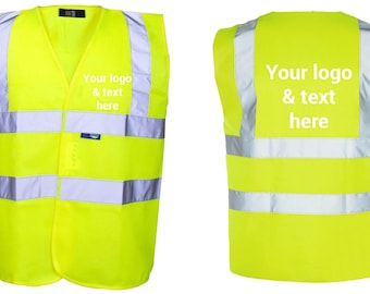 Personalized High Visibility Vest: Custom Text or Logo