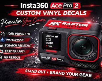 Insta360 Ace Pro 2 Custom Vinyl Decals – Waterproof Camera Body Stickers for Creators & Vloggers