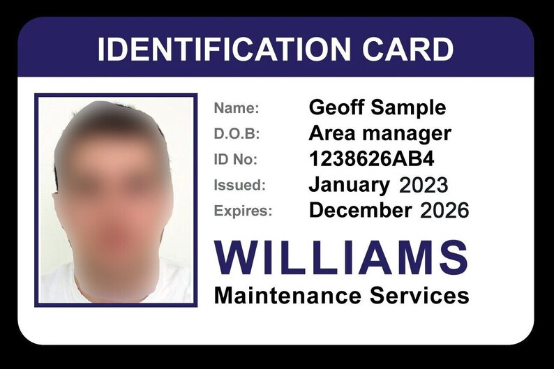 Custom ID Badge, Design Your Own Id Card, Plastic Badge, Office Badge