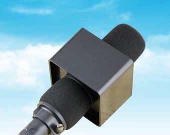 DIY Logo Microphone Flag: 4-Side Broadcast Mic Box