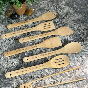 Bamboo Engraved Spoons