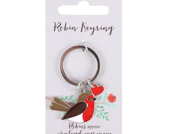 Garden Robin Keyring - Brand New