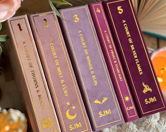 A Court of Thorns & Roses The ELAIN EDITION (pink ombre) by Sarah J. Maas | Custom Book Rebind (Handmade) - Special, Book Binding, ACOTAR