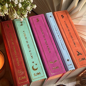 A Court of Thorns & Roses Series by Sarah J. Maas | Custom Book Rebind (Handmade) - Special Edition, ACOTAR, Personalised Gift, Book Binding