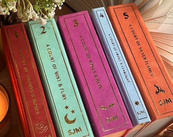 A Court of Thorns & Roses Series by Sarah J. Maas | Custom Book Rebind (Handmade) - Special Edition, ACOTAR, Personalised Gift, Book Binding