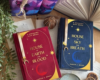Crescent City by Sarah J. Maas - House of Earth and Blood / Sky and Breath / Flame and Shadow  | Custom Book Rebind (Handmade) - Special Ed
