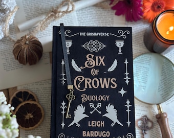 The Six of Crows & Crooked Kingdom duology OMNIBUS - Custom Book Rebind (Handmade) | Special Edition, Book Binding, Personalised Xmas Gift