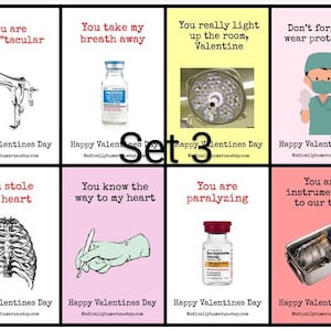 Ensemble 1, 2, 3, 4 : Cartes drôles de la Saint-Valentin TÉLÉCHARGER ET IMPRIMER Salle d’opération, Chirurgical, Médical, Infirmière, Chirurgien, Technologie, Soins de santé, Anesthésie