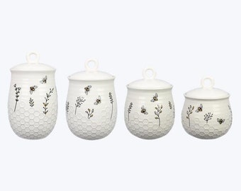 Honey Bee Ceramic Canister Set of 4