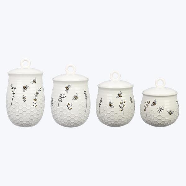 Honey Bee Ceramic Canister Set of 4