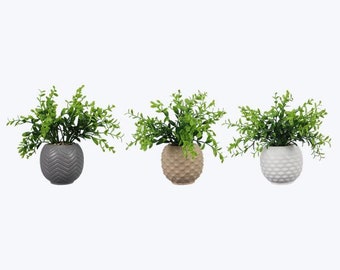 Ceramic Planter with Artificial 3 Ast