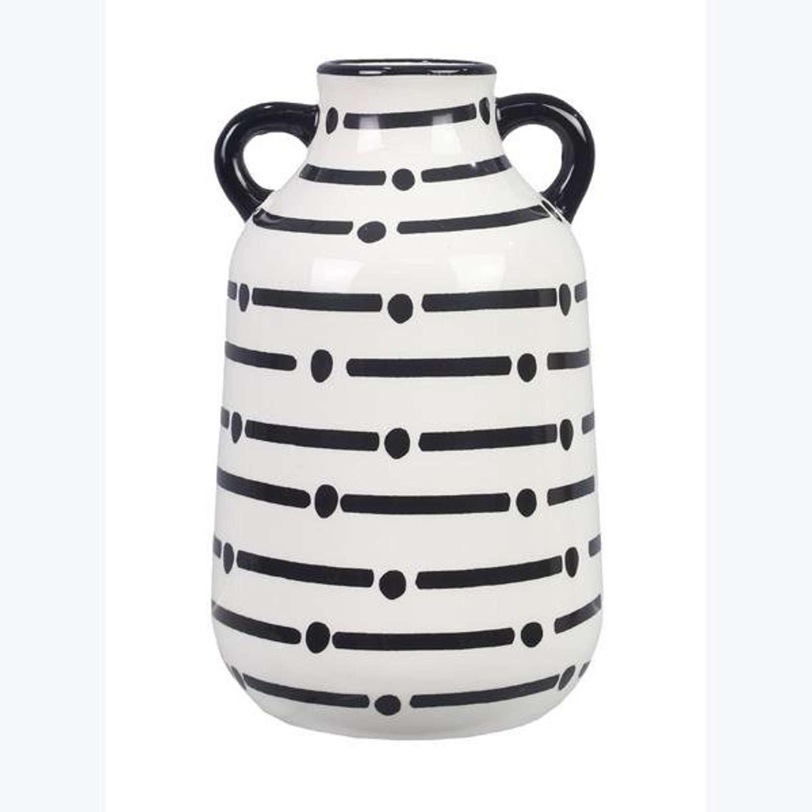Ceramic Black & White Canister Set of 3 Etsy
