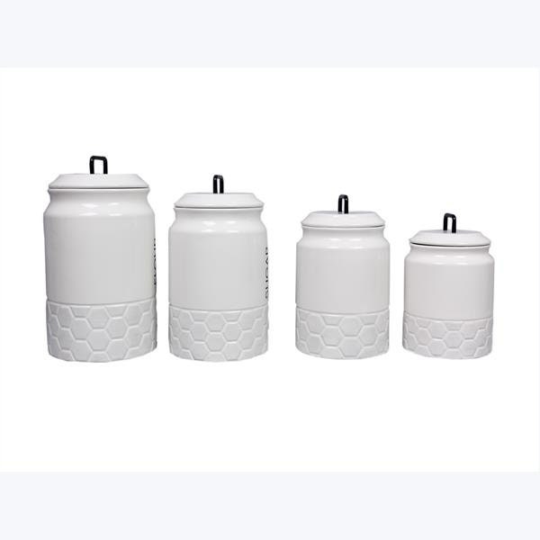 Ceramic Modern Country Canister Set 4pcs Set/4pcs Mugs/utensil Holder/pitcher Etsy