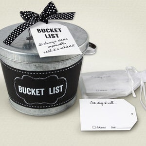Metal Bucket List Bucket