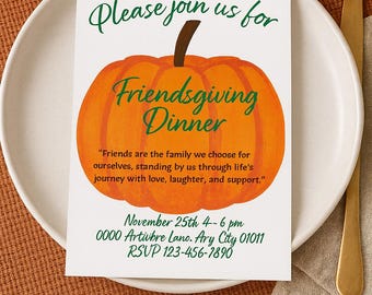Editable Friendsgiving Invitation Template | Instant Download