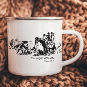Cowboy Coffee Mug Western Coffee Mug Western Cowboy Scene Mug for Dad Rodeo Dad Mug Country Coffee Cup for Mom Coffee Western Mug