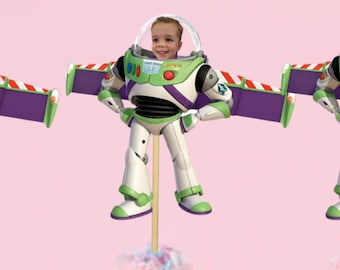 PERSONALIZED Buzz Lightyear Inspired Cupcake Toppers, Toy Story Birthday Party Decorations, Kids Bday Party Face Cupcake Toppers, Digital