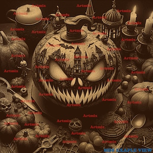 Citrouille d&#39;Halloween, illusion 3D, fichier de gravure laser, fichier laser artisanal, Jack O Lantern, décoration gothique, téléchargement numérique