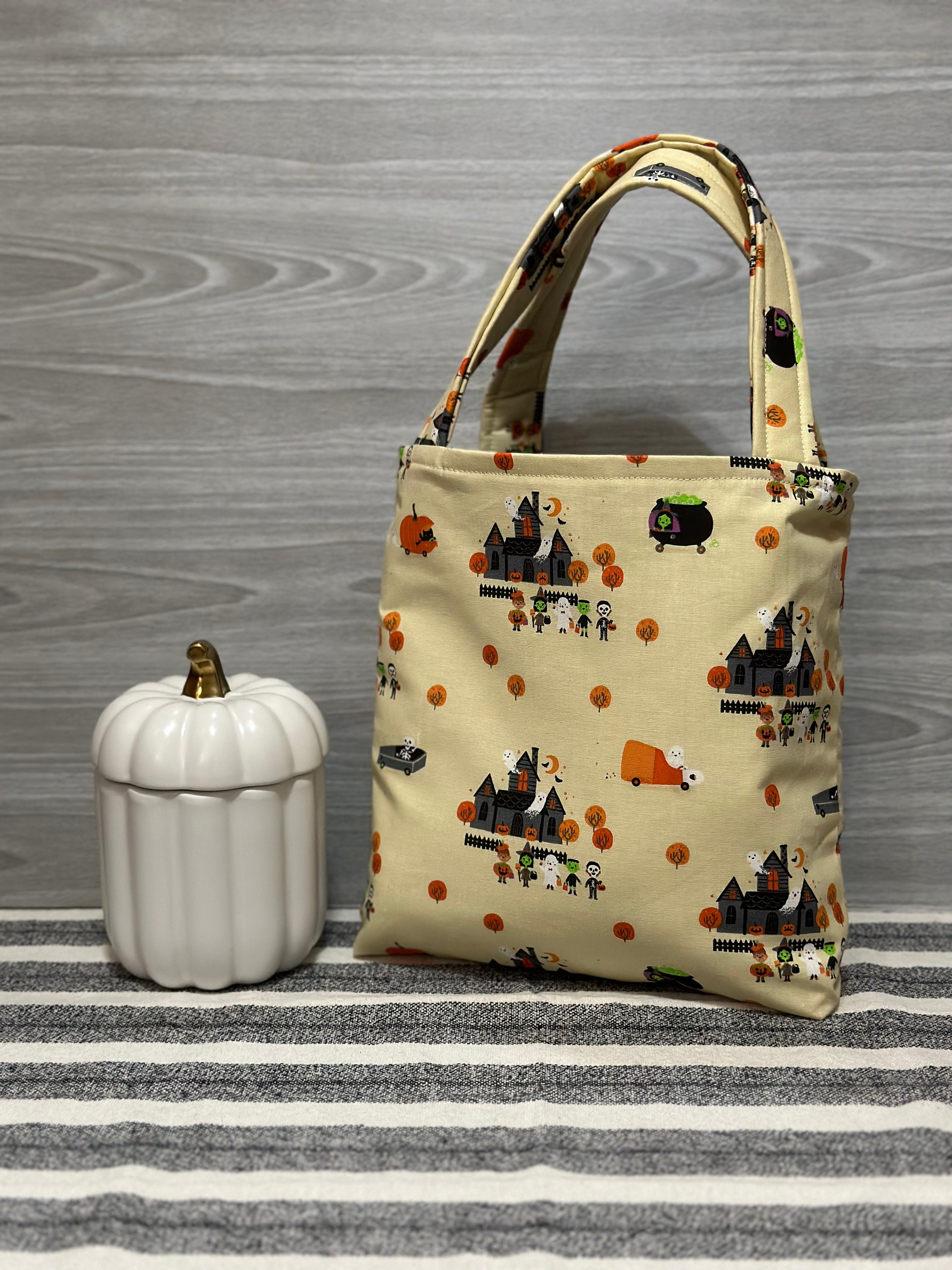 Trick-or-Treat tote reuseable Ma little Monsters Halloween Candy Bag