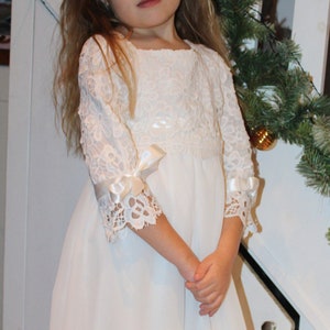 White lace special occasion dress for girl