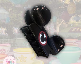 Disneyland Mickey Mouse Claw Clip, Black Plastic Hair Accessory