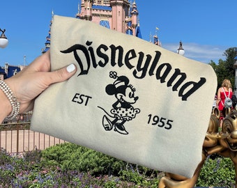 Disneyland Embroidered Sweater, Disneyland Sweatshirt, Disneyland Shirt, Disneyland Sweatshirt Women, Disneyland Minnie, Disneyland Sweater