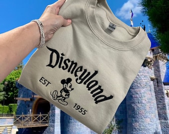 Disneyland Embroidered Sweater, Disneyland Sweatshirt, Disneyland Shirt, Disneyland Sweatshirt Women, Disneyland Mickey, Disneyland Sweater