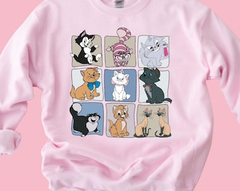Disney Cats Shirt, Cat Lover Shirt, Cat Lovers Gift, Chesire Cat Shirt, Marie Cat Shirt, Arisocats Shirt, Yzma shirt, Cute cat shirt for kid