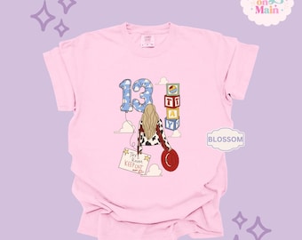 Toy Story 13th Birthday Sweatshirt, Western Cowgirl Theme, Kids Party Shirt