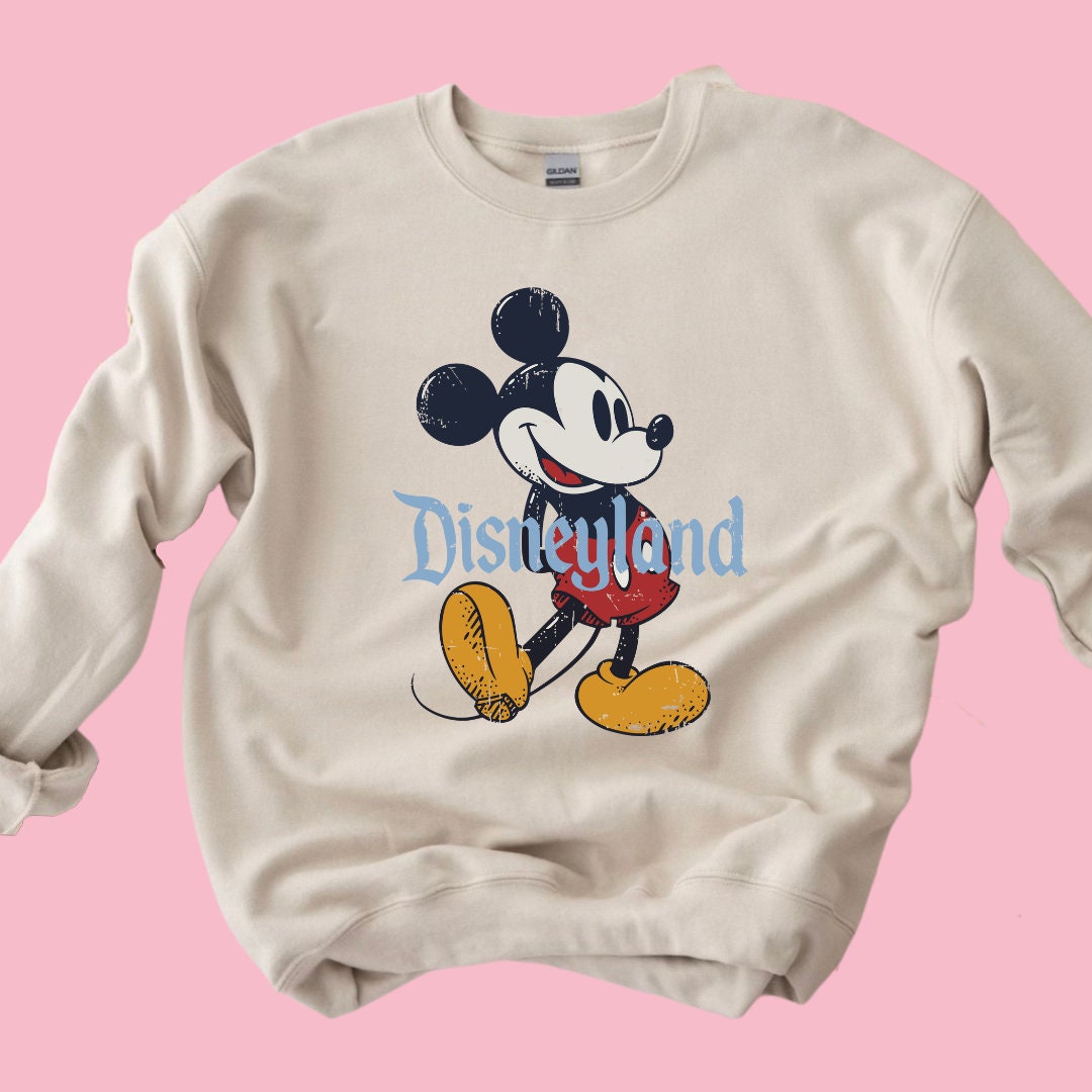 Disneyland Vintage Logo Sweatshirt, Disneyland Sweater, Disneyland